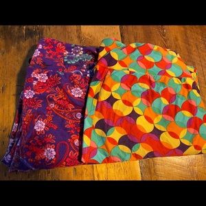 Lularoe leggings OS patterned GUC set of 2